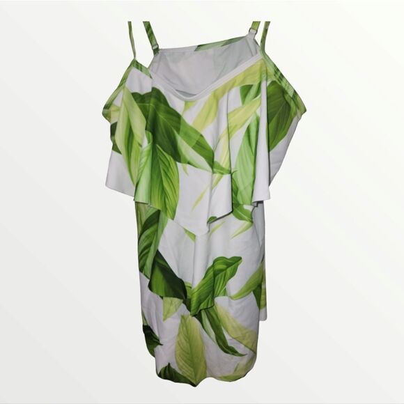 Misses Leaf tankini swimsuit size Medium - Picture 4 of 6